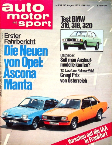 Deckblatt Auto Motor und Sport (18/1975)